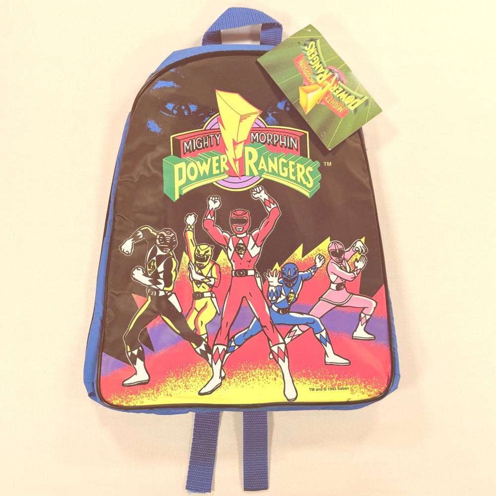VTG 1993 Mighty Morphin Power Rangers Backpack Deadstock NWT Saban 90s Retro